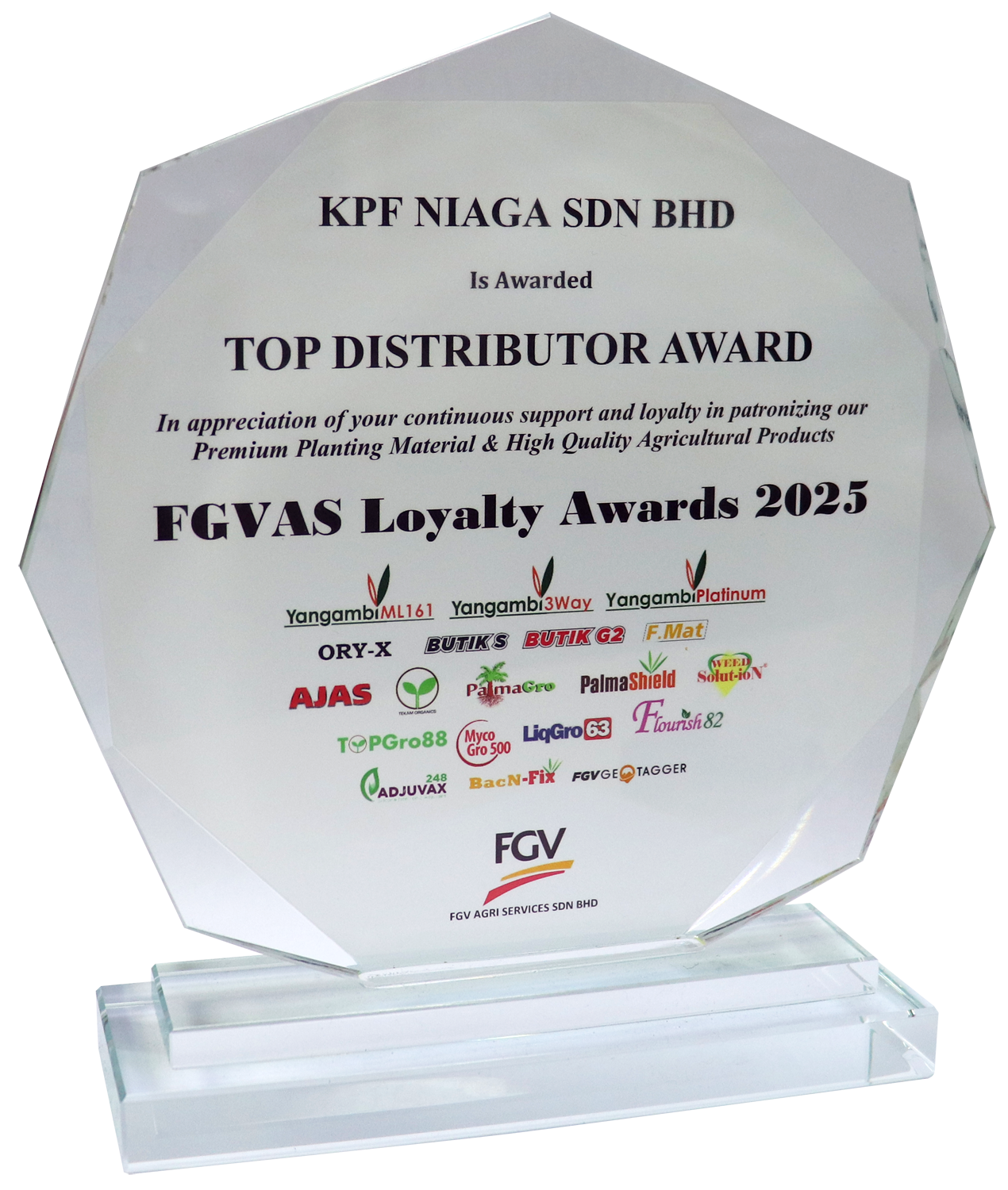 TOP DISTRIBUTOR AWARD - FGVAS Loyalty Awards 2023